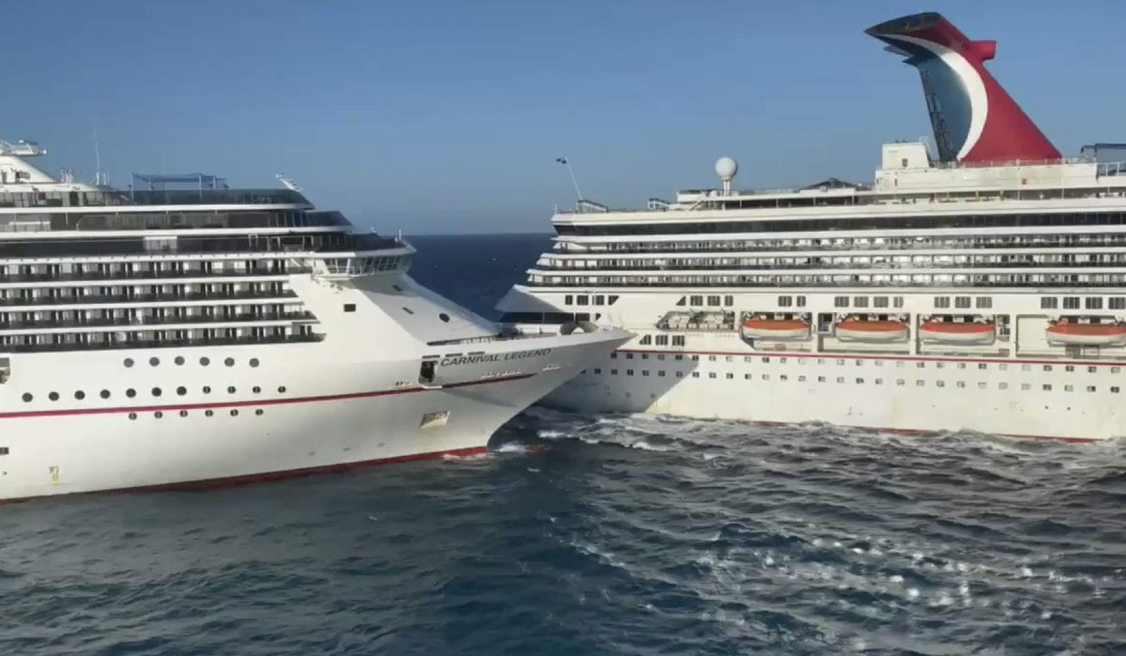 Amazing video as two Carnival cruise ships collide ...