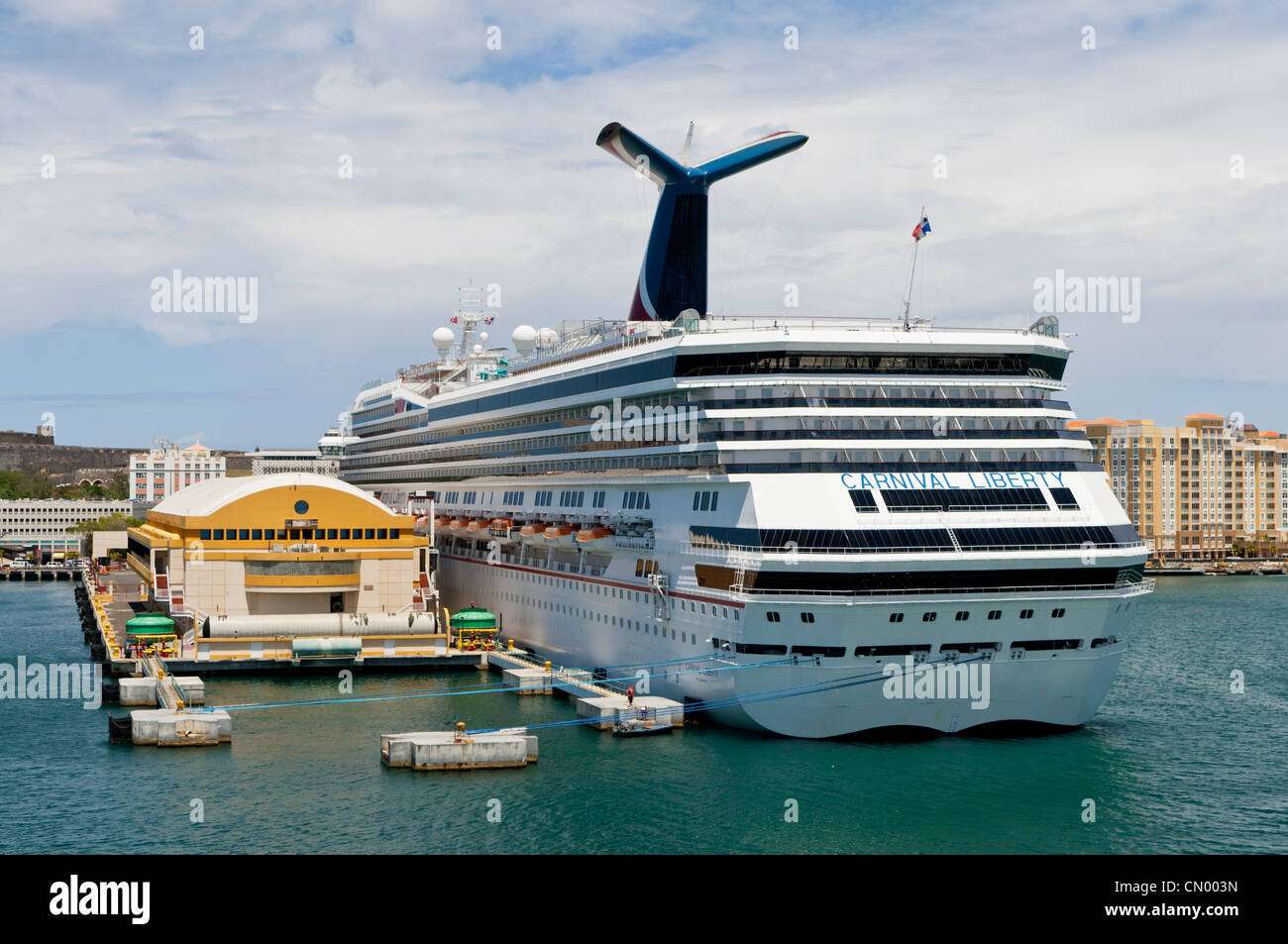 Carnival Cruise ship Liberty at dock in San Juan, Puerto ...